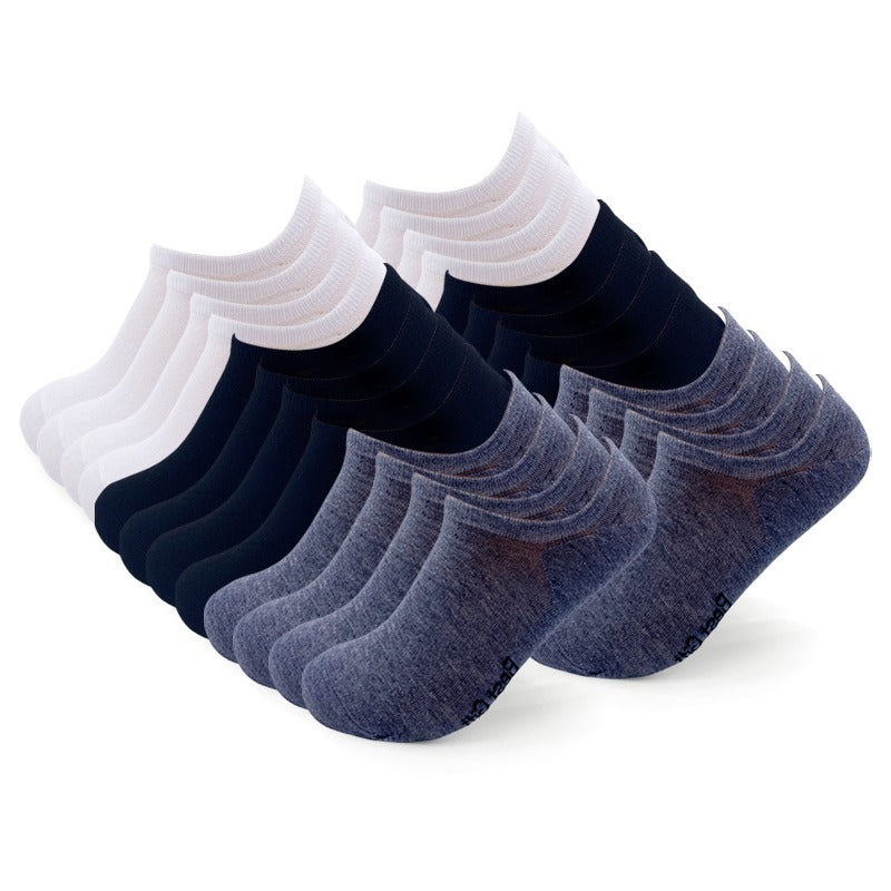 12 Pairs Of Thin Black Invisible Socks