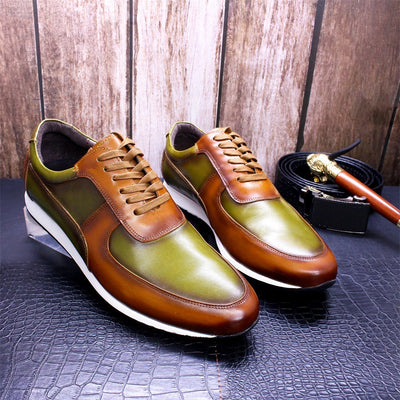 Sponge Leather Gentleman Mens Shoes With Rubber Outsole Heel